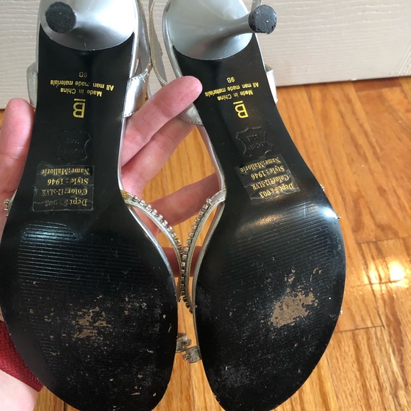 Silver strappy with rhinestones Bakers US women’s 9 - Picture 3 of 8